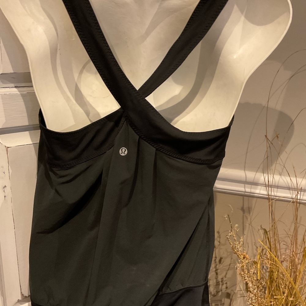Lululemon Workout Sports Shorts Romper Solid Black Size 4 - Picture 6 of 7
